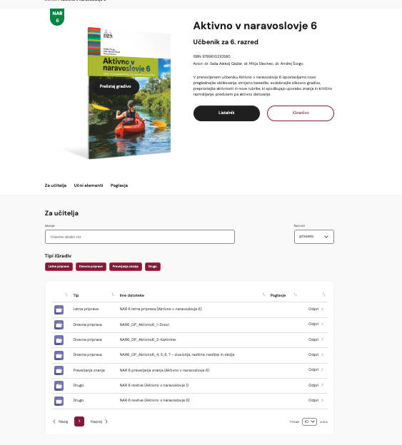 Education platform dashboard