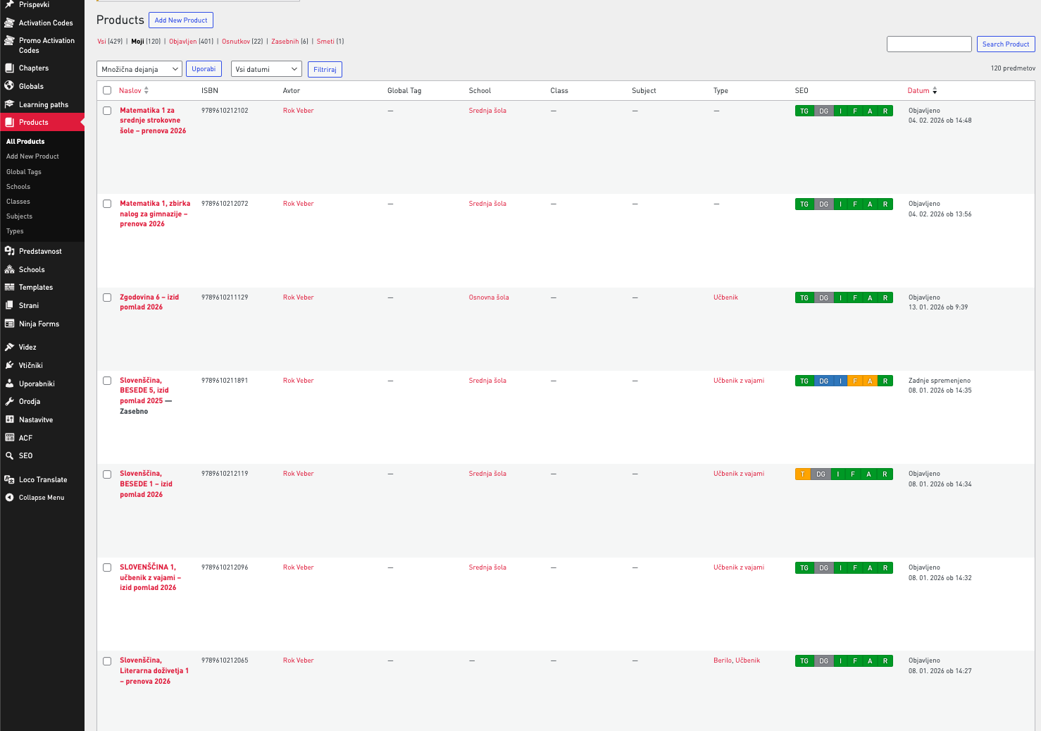 Education platform features