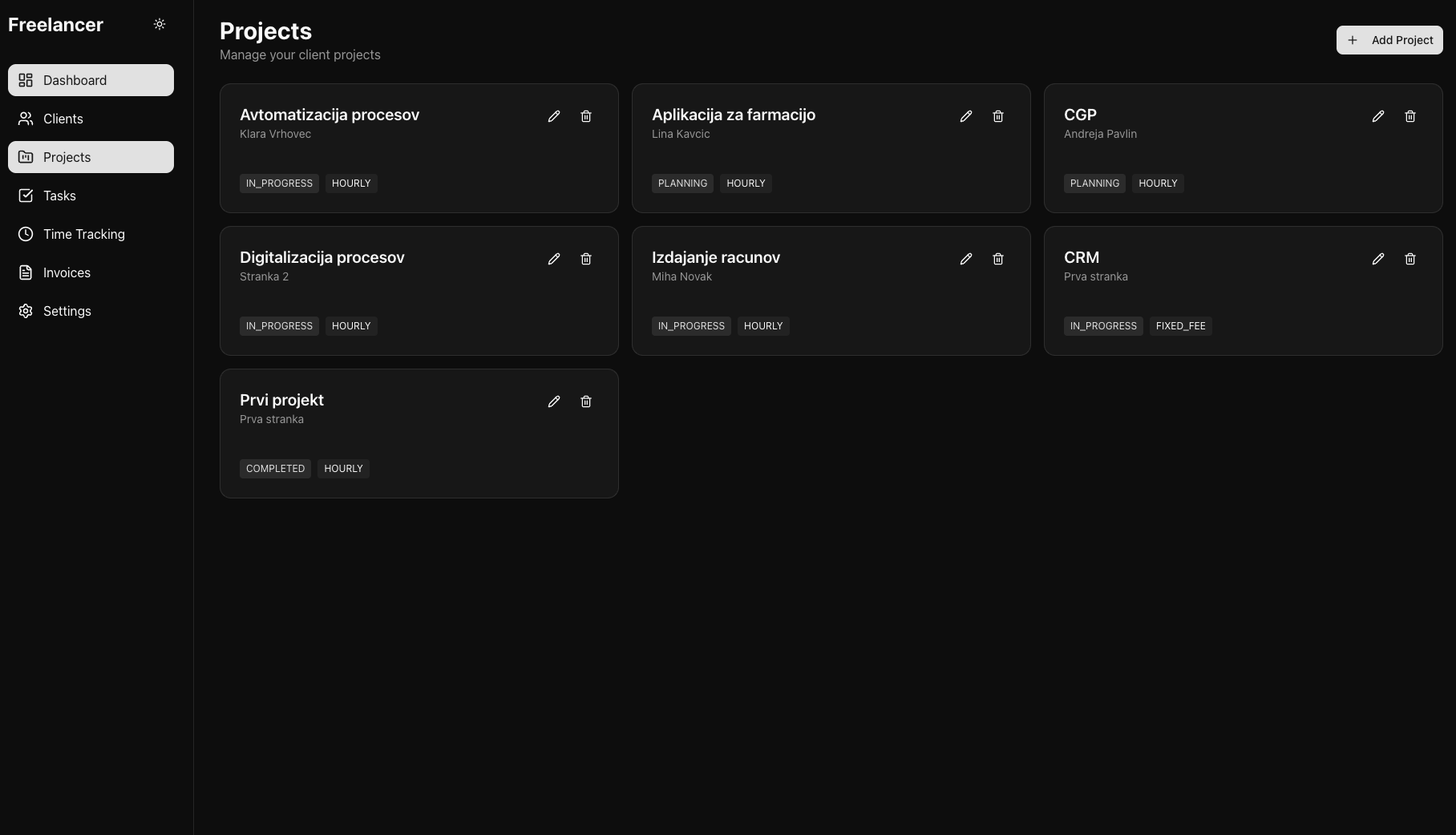 FreelancerPilot task management